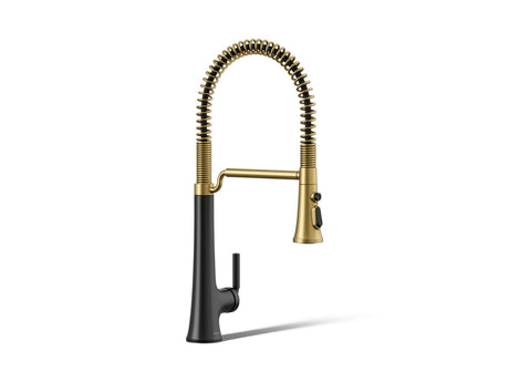 Tone® Semi-professional pull-down kitchen sink faucet with three-function sprayhead