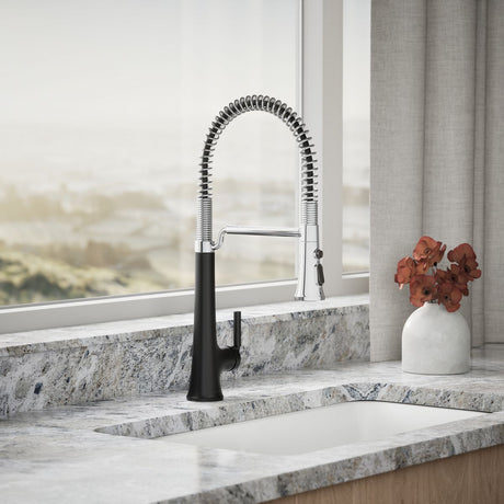 Tone® Semi-professional pull-down kitchen sink faucet with three-function sprayhead