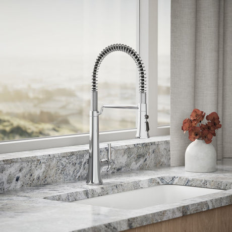 Tone® Semi-professional pull-down kitchen sink faucet with three-function sprayhead