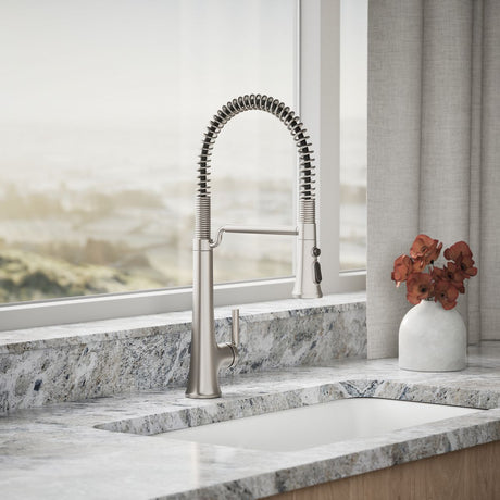 Tone® Semi-professional pull-down kitchen sink faucet with three-function sprayhead