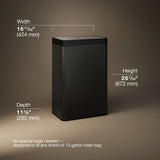 13-gallon touchless stainless steel trash can