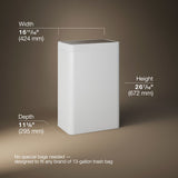 13-gallon touchless stainless steel trash can