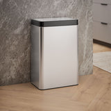 13-gallon touchless stainless steel trash can