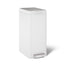 13-gallon stainless steel slim step trash can with bifold lid