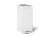 13-gallon stainless steel slim step trash can with bifold lid