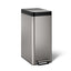 13-gallon stainless steel slim step trash can with bifold lid