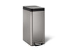 13-gallon stainless steel slim step trash can with bifold lid