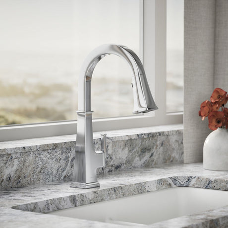 Riff® Pull-down kitchen sink faucet with three-function sprayhead
