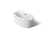 Sunstruck® 60-1/2" x 34-1/2" freestanding Heated BubbleMassage™ air bath with straight shroud