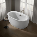 Sunstruck® 60-1/2" x 34-1/2" freestanding Heated BubbleMassage™ air bath with fluted shroud