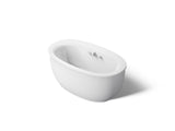 Sunstruck® 60-1/2" x 34-1/2" freestanding Heated BubbleMassage™ air bath with Bask® heated surface and fluted shroud