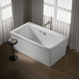 Stargaze® 60" x 34" freestanding Heated BubbleMassage™ air bath with straight shroud