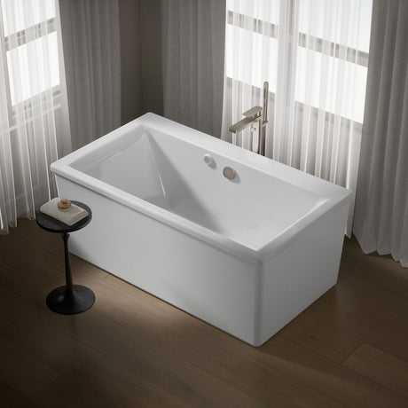 Stargaze® 60" x 34" freestanding Heated BubbleMassage™ air bath with Bask® heated surface and straight shroud