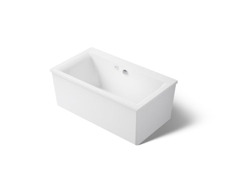 Stargaze® 60" x 34" freestanding Heated BubbleMassage™ air bath with Bask® heated surface and straight shroud