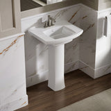 Kelston® 23-3/4" rectangular pedestal bathroom sink