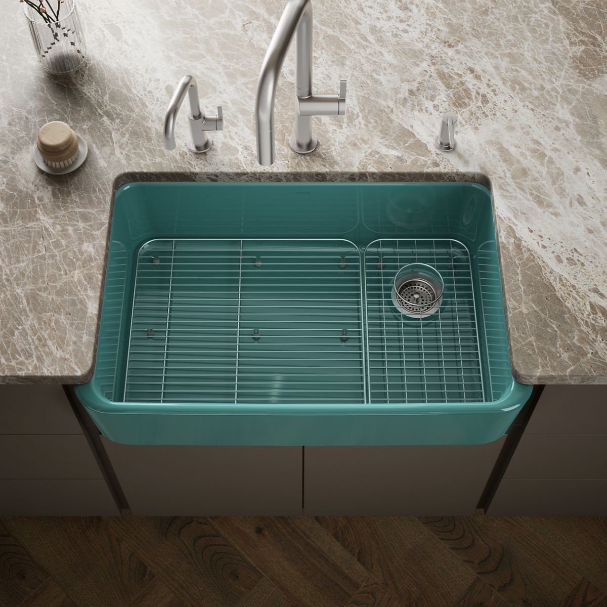 Ironridge® 34" undermount single-bowl farmhouse kitchen sink