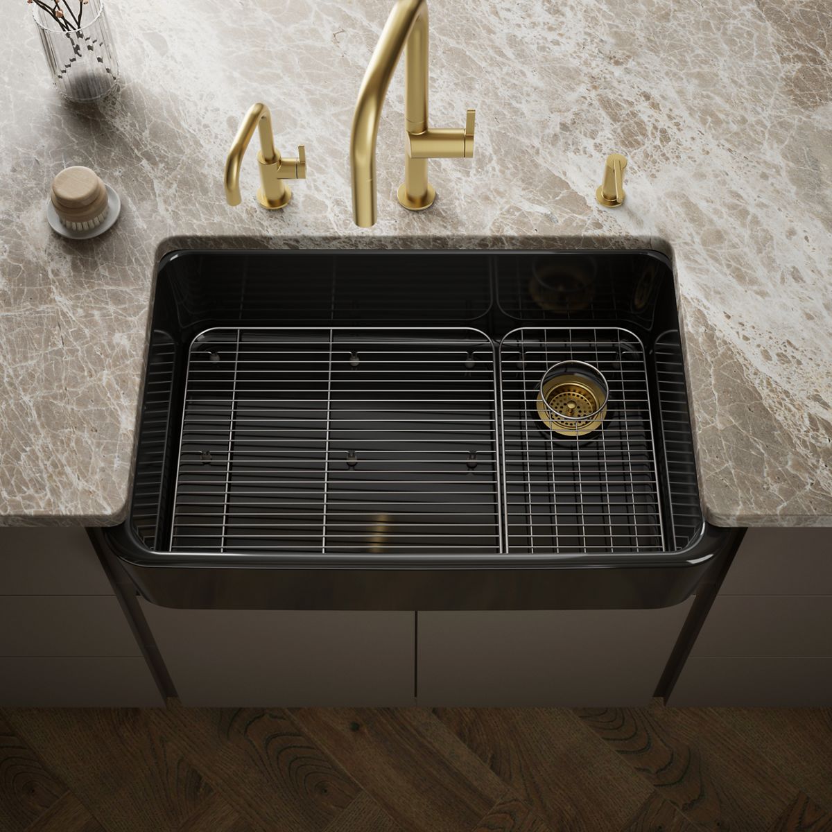 Ironridge® 34" undermount single-bowl farmhouse kitchen sink