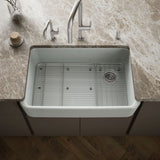 Ironridge® 34" undermount single-bowl farmhouse kitchen sink