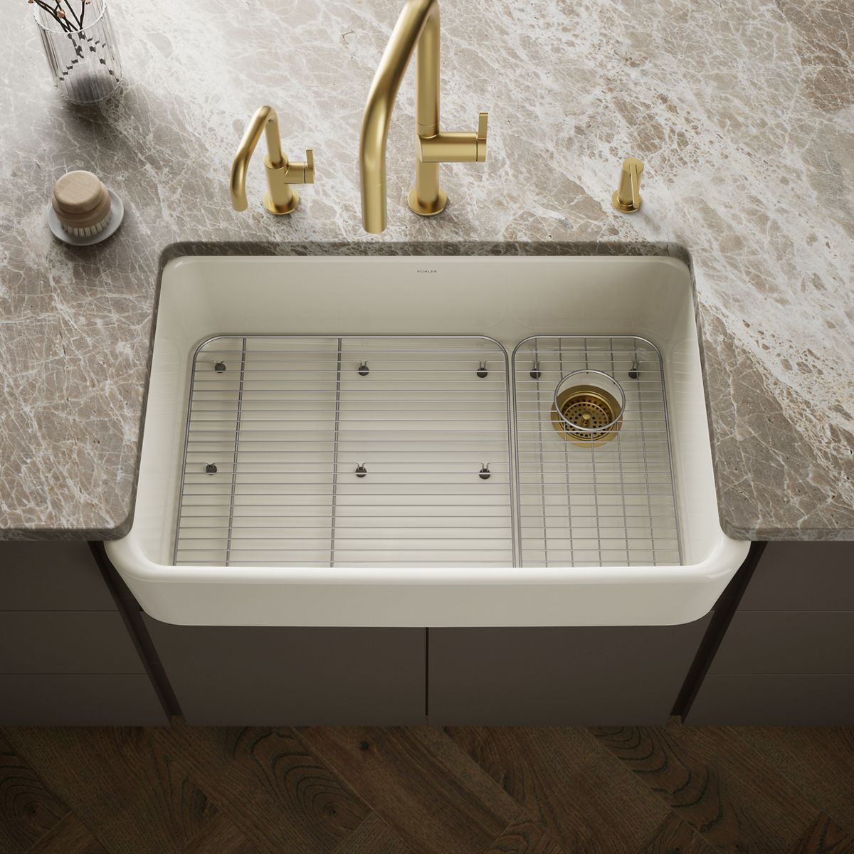 Ironridge® 34" undermount single-bowl farmhouse kitchen sink