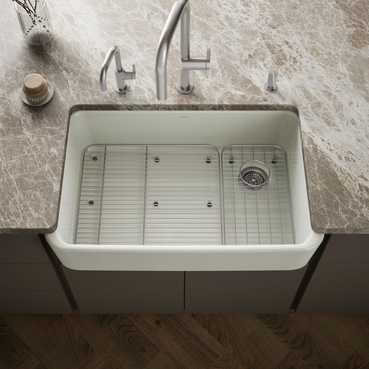 Ironridge® 34" undermount single-bowl farmhouse kitchen sink