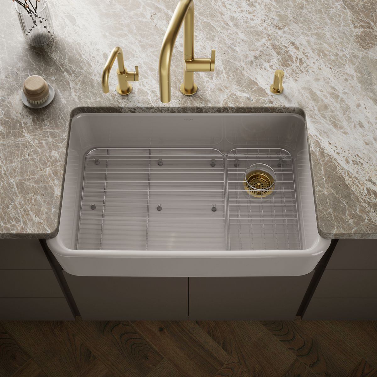 Ironridge® 34" undermount single-bowl farmhouse kitchen sink