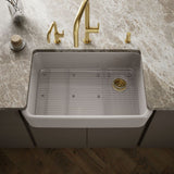 Ironridge® 34" undermount single-bowl farmhouse kitchen sink