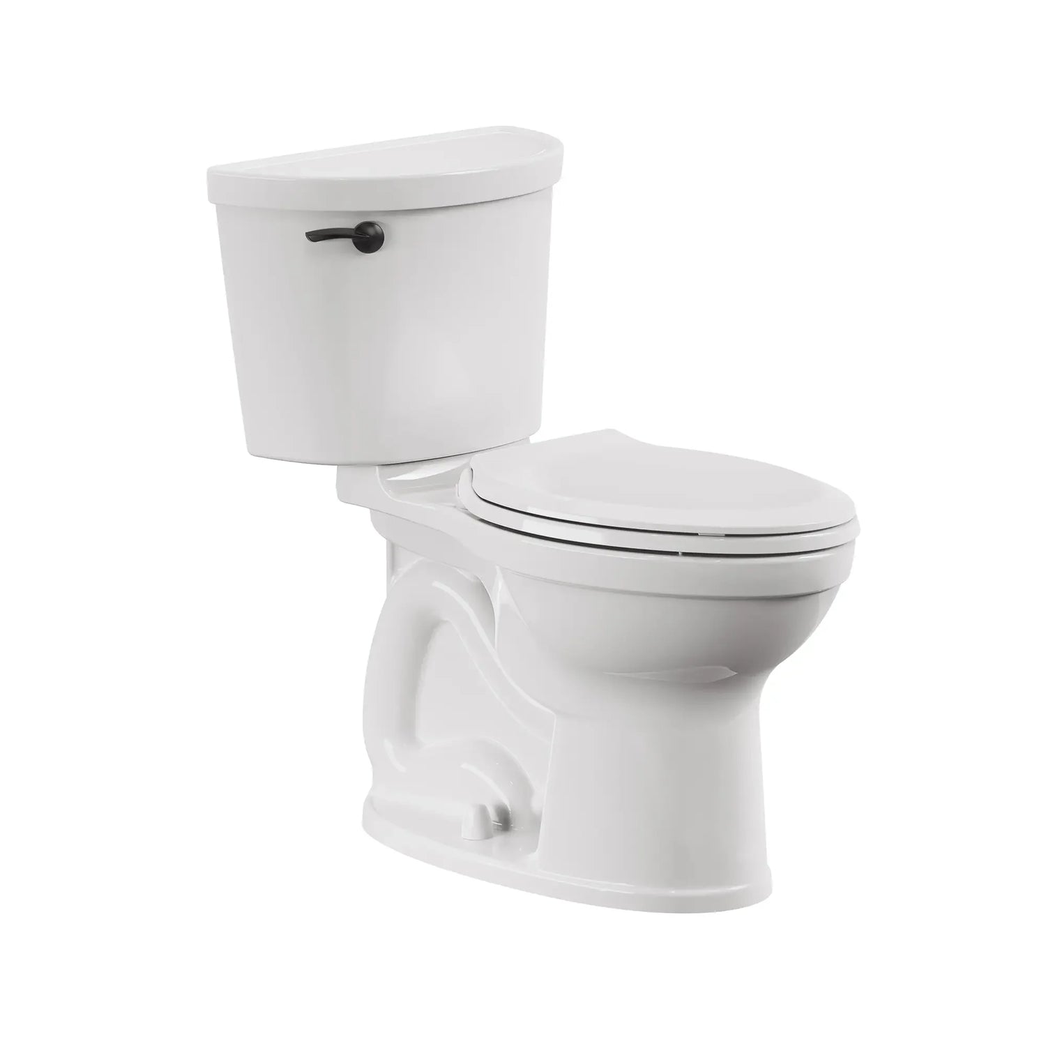 Champion® PRO Two-Piece 1.28 gpf/4.8 Lpf Chair Height Elongated Toilet With Matte Black Trip Lever Less Seat
