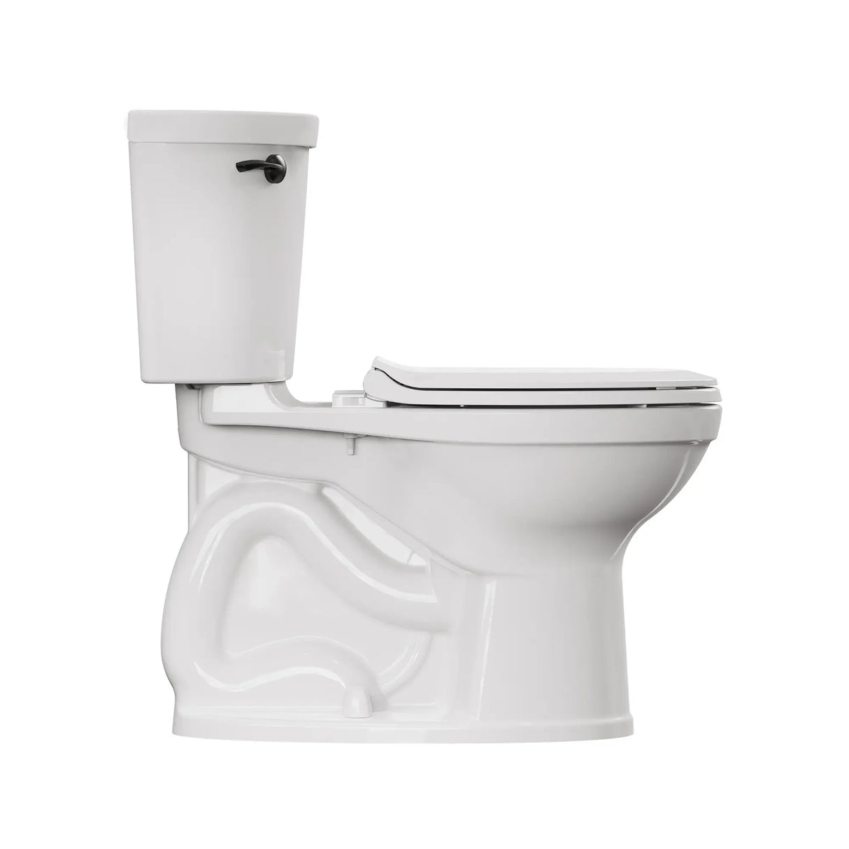 Champion® PRO Two-Piece 1.28 gpf/4.8 Lpf Chair Height Elongated Toilet With Matte Black Trip Lever Less Seat