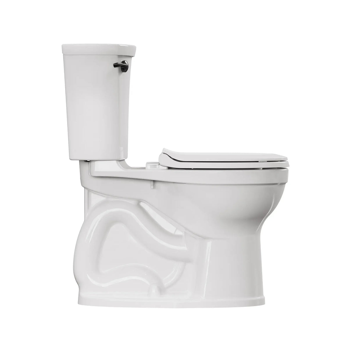 Champion® PRO Two-Piece 1.28 gpf/4.8 Lpf Chair Height Round Front Toilet With Matte Black Trip Lever Less Seat
