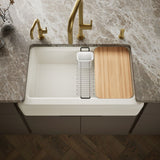 Riverby® 35-3/4" undermount single-bowl farmhouse workstation kitchen sink