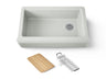Riverby® 35-3/4" undermount single-bowl farmhouse workstation kitchen sink