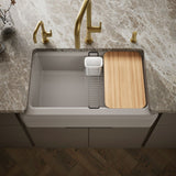 Riverby® 35-3/4" undermount single-bowl farmhouse workstation kitchen sink