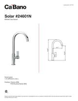 Solar kitchen/bar faucet