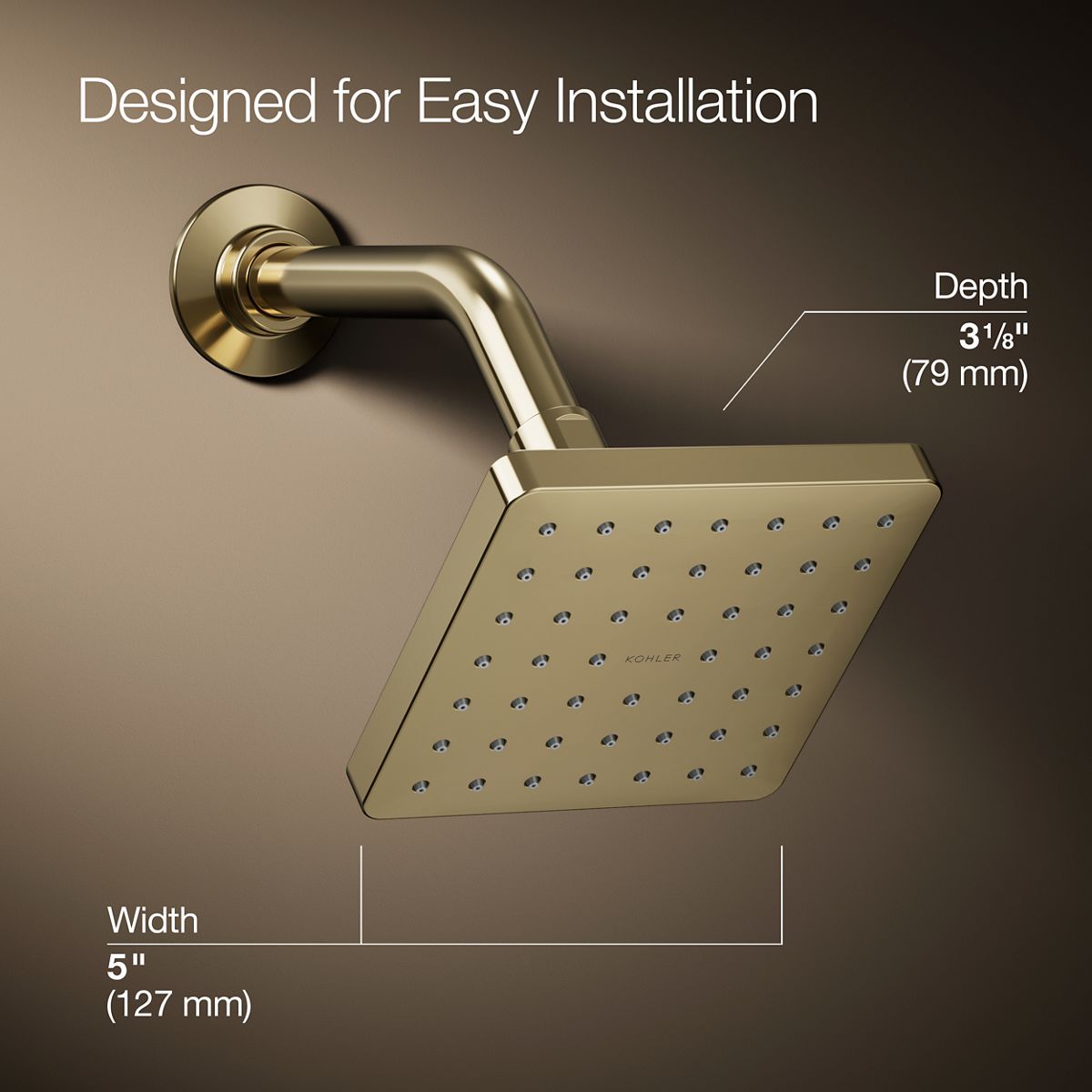Parallel® Single-function showerhead, 2.5 gpm