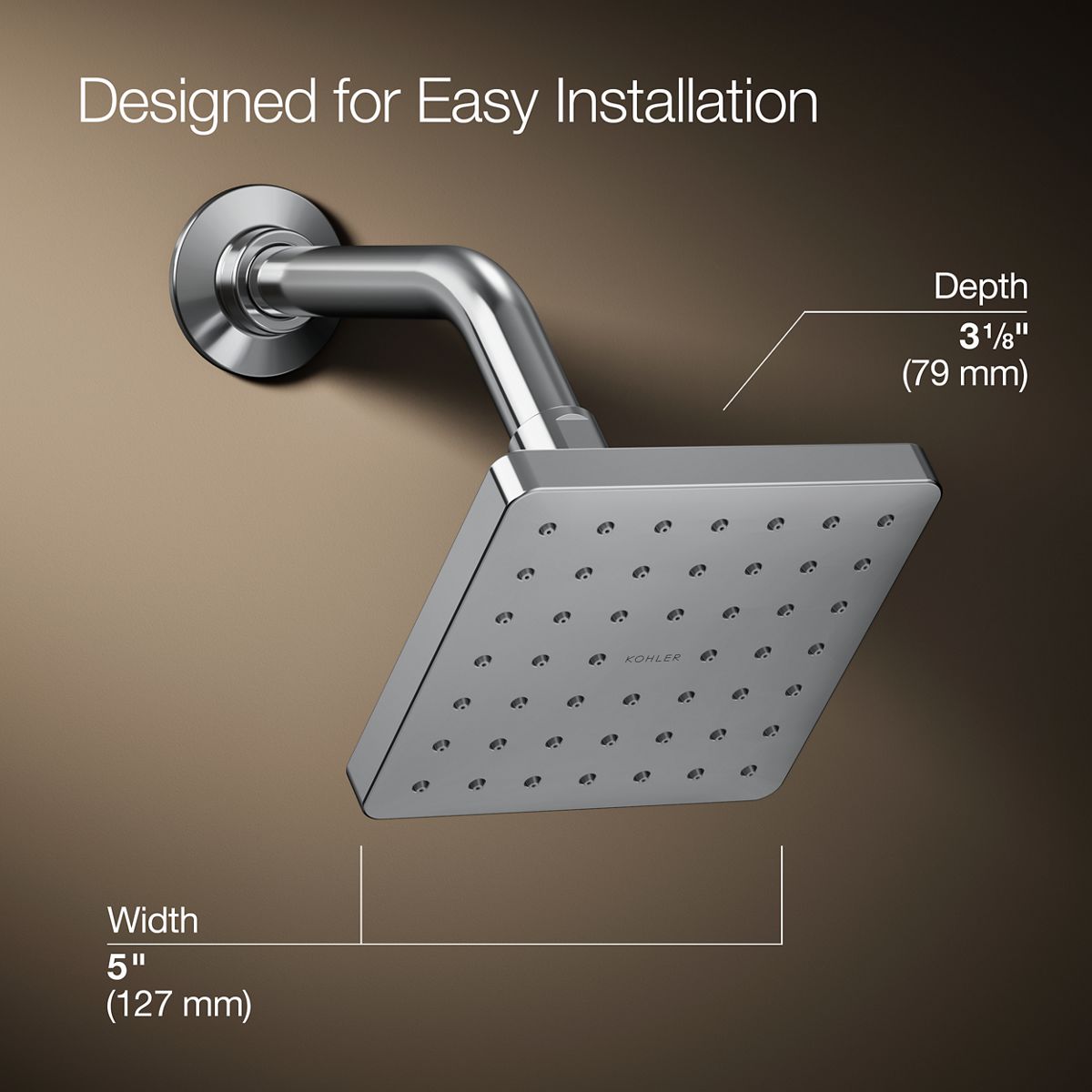 Parallel® Single-function showerhead, 2.5 gpm