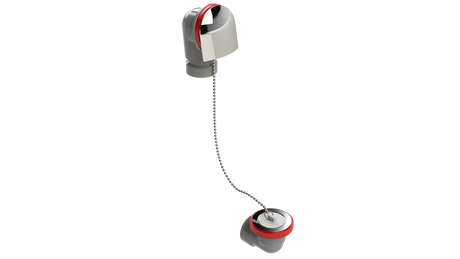 FRZERO FR-PVC Offset Waste & Overflow Plug & Chain Half Kit (2550CSHK-CP)