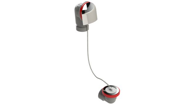 FRZERO FR-PVC Offset Waste & Overflow Plug & Chain Half Kit (2550CSHK-CP)