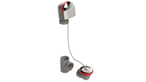 FRZERO FR-PVC Offset Waste & Overflow Plug & Chain Kit (2550CSK-CP)
