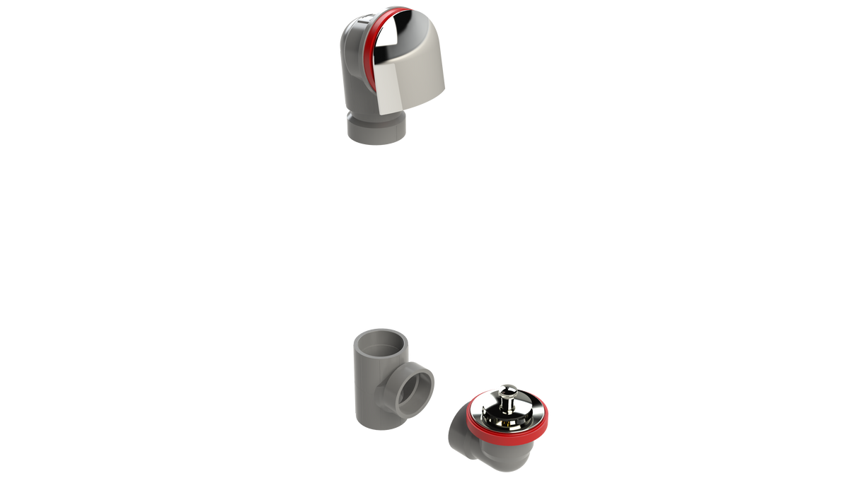 FRZERO FR-PVC Offset Waste & Overflow Lift & Turn Kit (2550LK-CP)