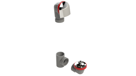 FRZERO FR-PVC Offset Waste & Overflow Lift & Turn Kit (2550LK-CP)