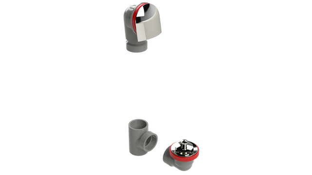 FRZERO FR-PVC Offset Waste & Overflow Lift & Turn Kit (2550LK-CP)