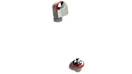 FRZERO FR-PVC Offset Waste & Overflow Zinc Lift & Turn Half Kit (2550LZHK-CP)