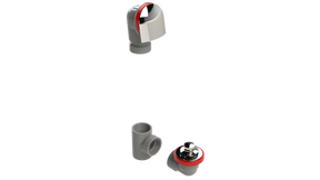 FRZERO FR-PVC Offset Waste & Overflow Zinc Lift & Turn Kit (2550LZK-CP)