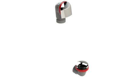 FRZERO FR-PVC Offset Waste & Overflow Clicker® Half Kit (2550QHK-CP)