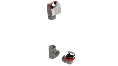 FRZERO FR-PVC Offset Waste & Overflow Clicker® Kit (2550QK-CP)
