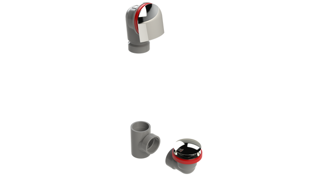 FRZERO FR-PVC Offset Waste & Overflow Clicker® Kit (2550QK-CP)
