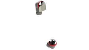 FRZERO FR-PVC Offset Waste & Overflow Tip-Toe Half Kit (2550TIPHK-CP)