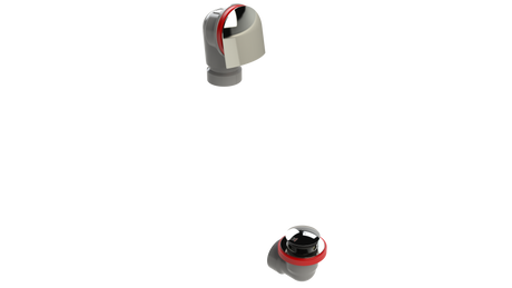 FRZERO FR-PVC Offset Waste & Overflow Tip-Toe Half Kit (2550TIPHK-CP)