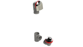 FRZERO FR-PVC Offset Waste & Overflow Tip-Toe Kit (2550TIPK-CP)
