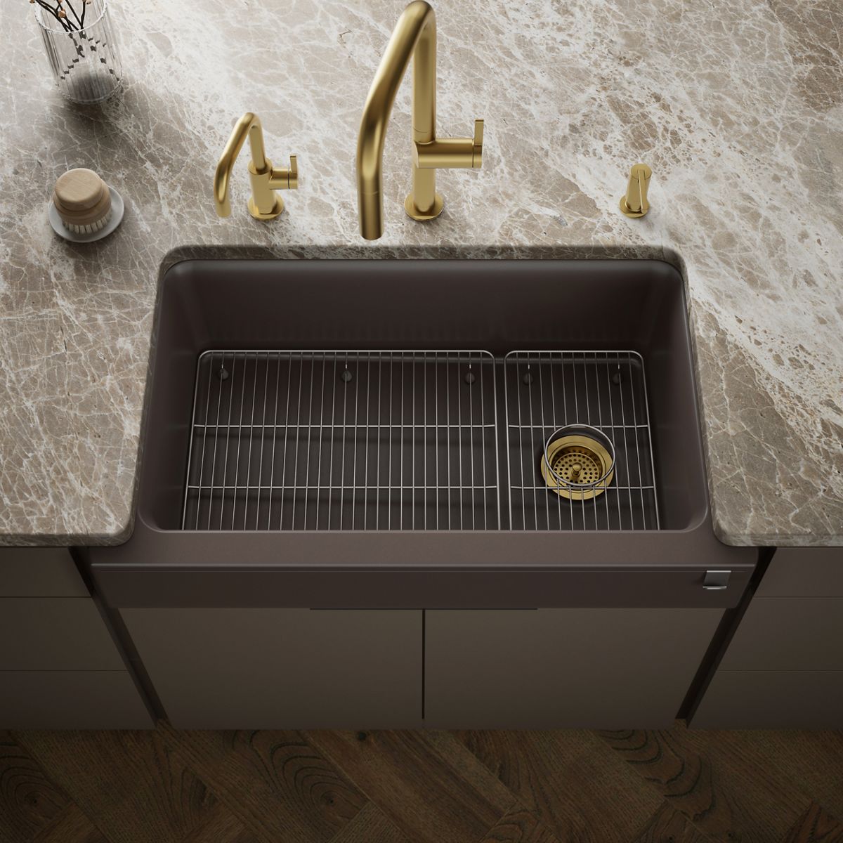 Cairn® Undermount single-bowl farmhouse kitchen sink